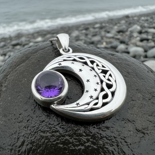 Dianthe Celtic Moon Necklace