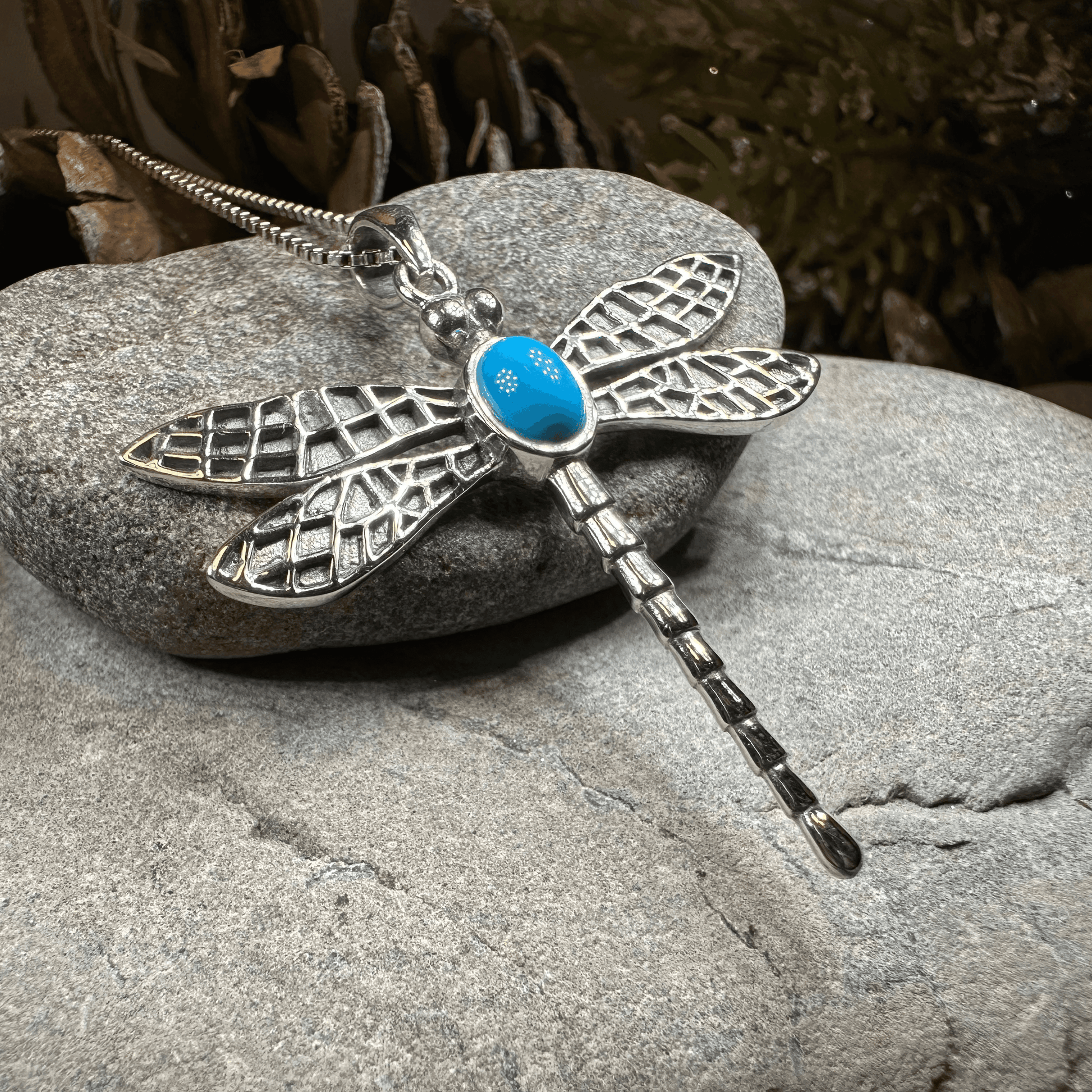 Turquoise Dragonfly Necklace - 18