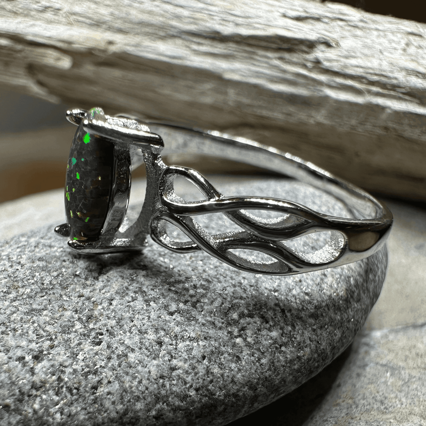 Astrid Celtic Fire Opal Ring - 5
