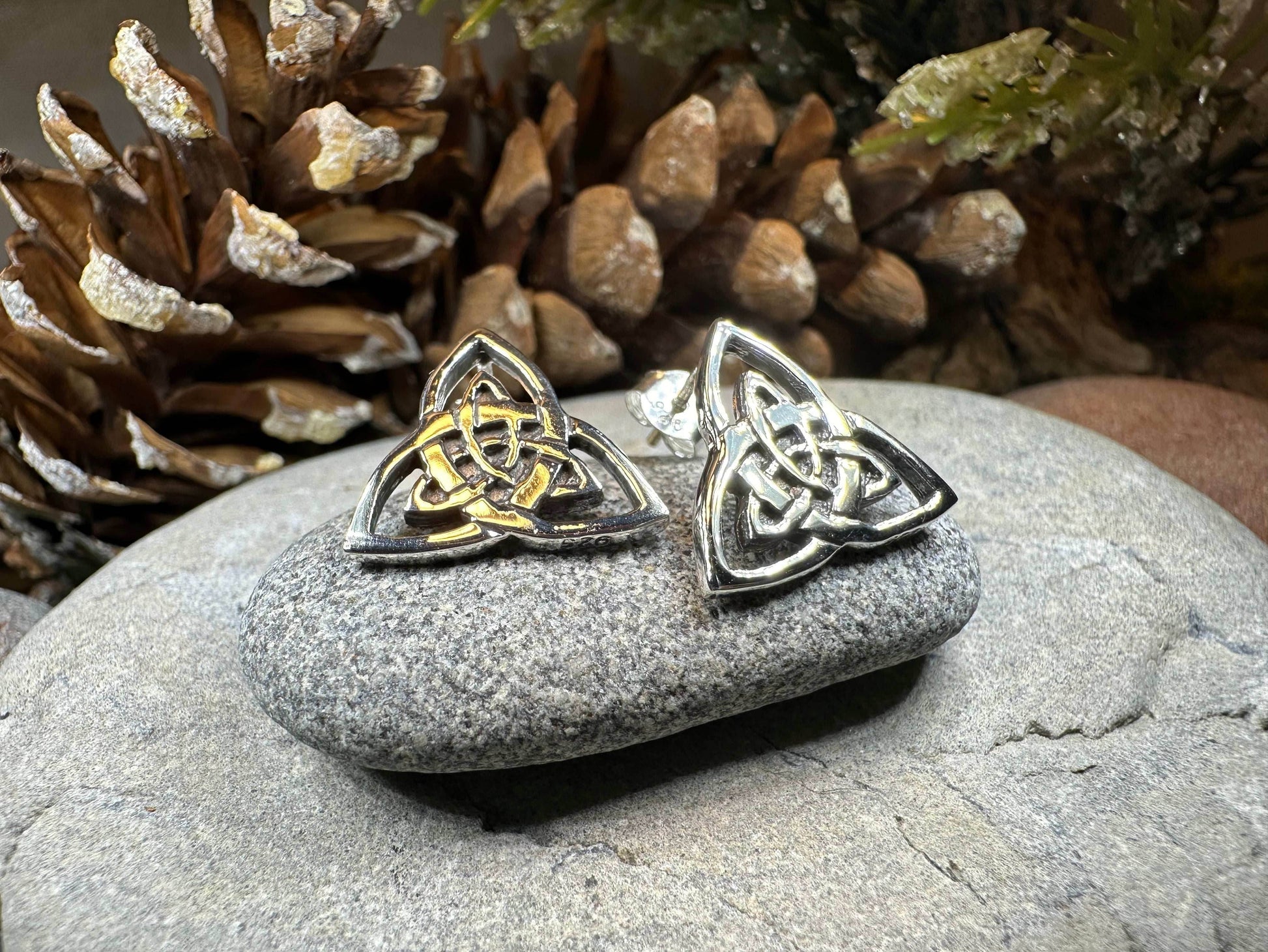 Linden Trinity Knot Post Earrings - 
