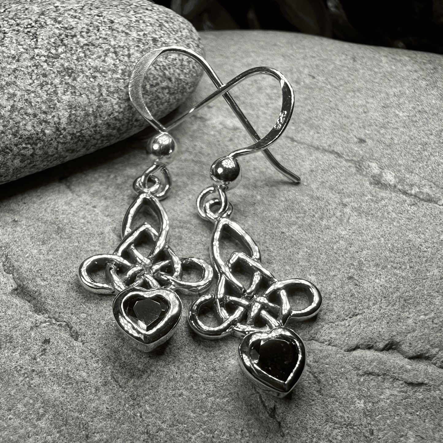 Brigid Celtic Knot Earrings - Amethyst