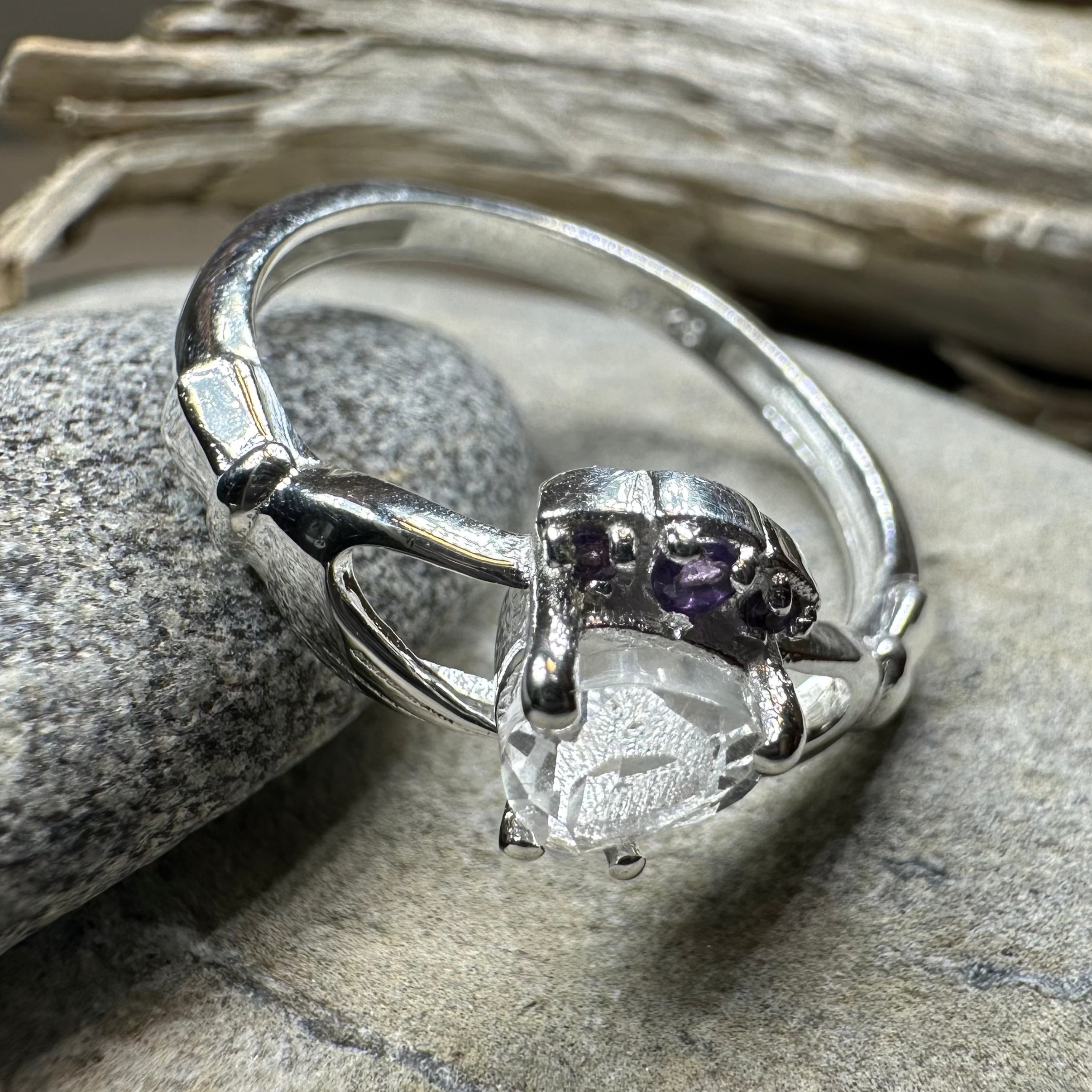 Ardor Moonstone Claddagh Ring