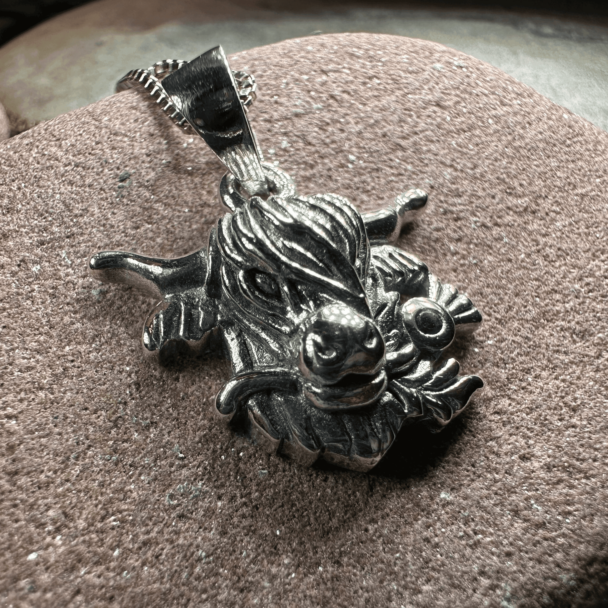 Highland Cow Thistle Necklace - 