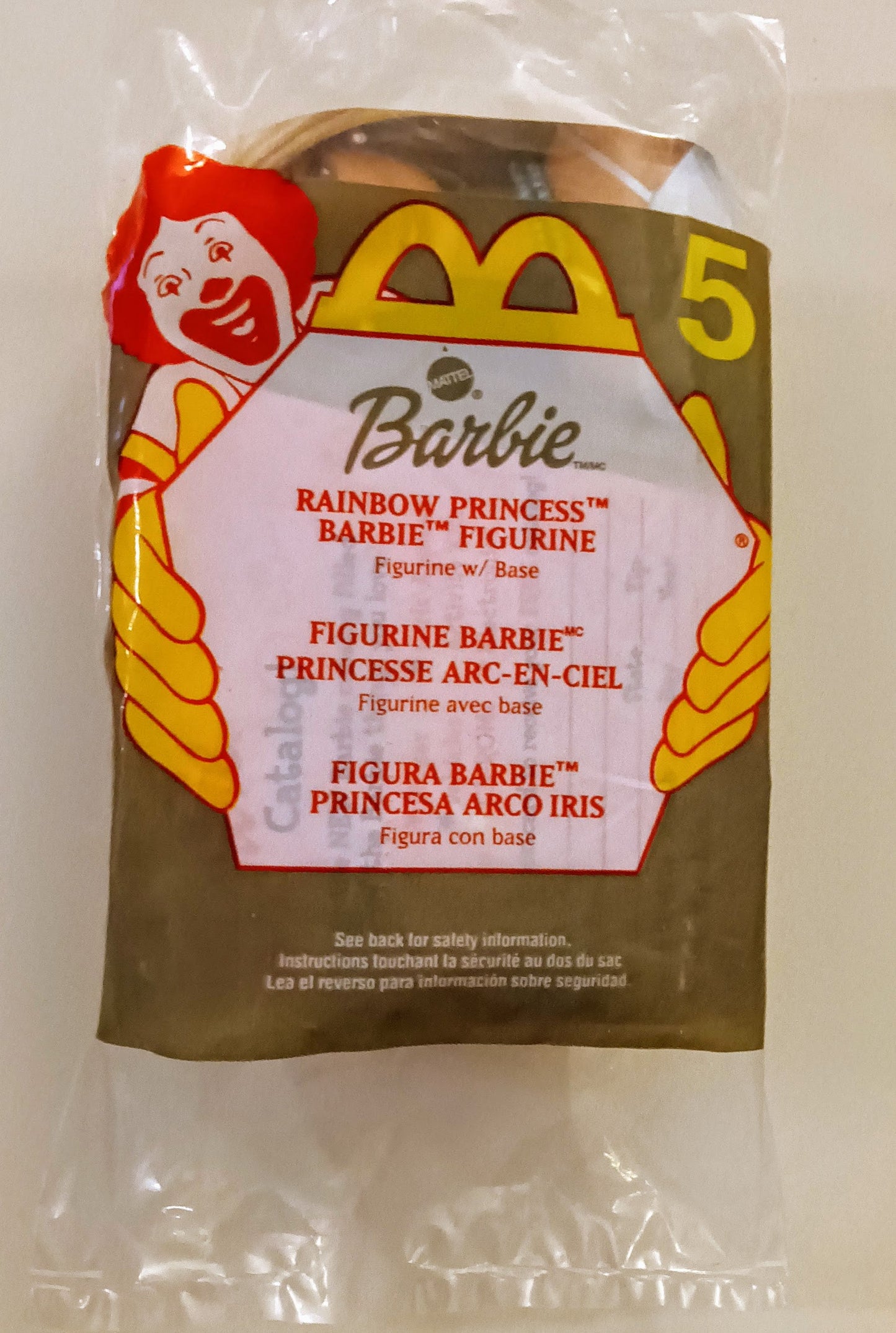 Barbie Happy Meal toy - Rainbow Princess Barbie (Bagged)