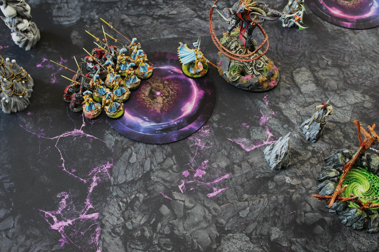 Tainted Cavern - Neoprene Battle Mat - Warhammer, AoS, 40K, Kill Team, MCP, Shatterpoint, Legion, More - 44x60