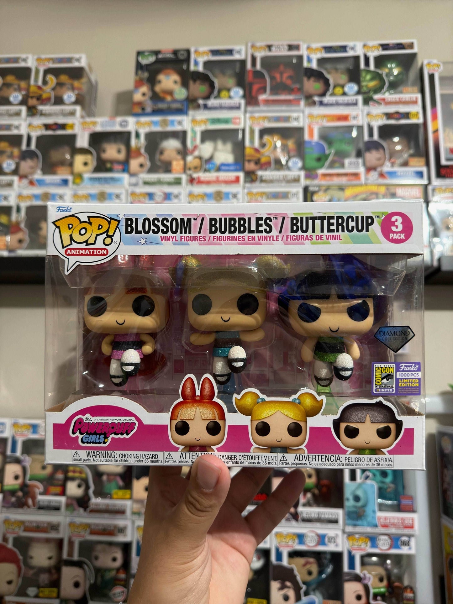 Pop! Animation: Powerpuff Girls Powerpuff Girls (Diamond Glitter 3-Pack) LE1000 - 