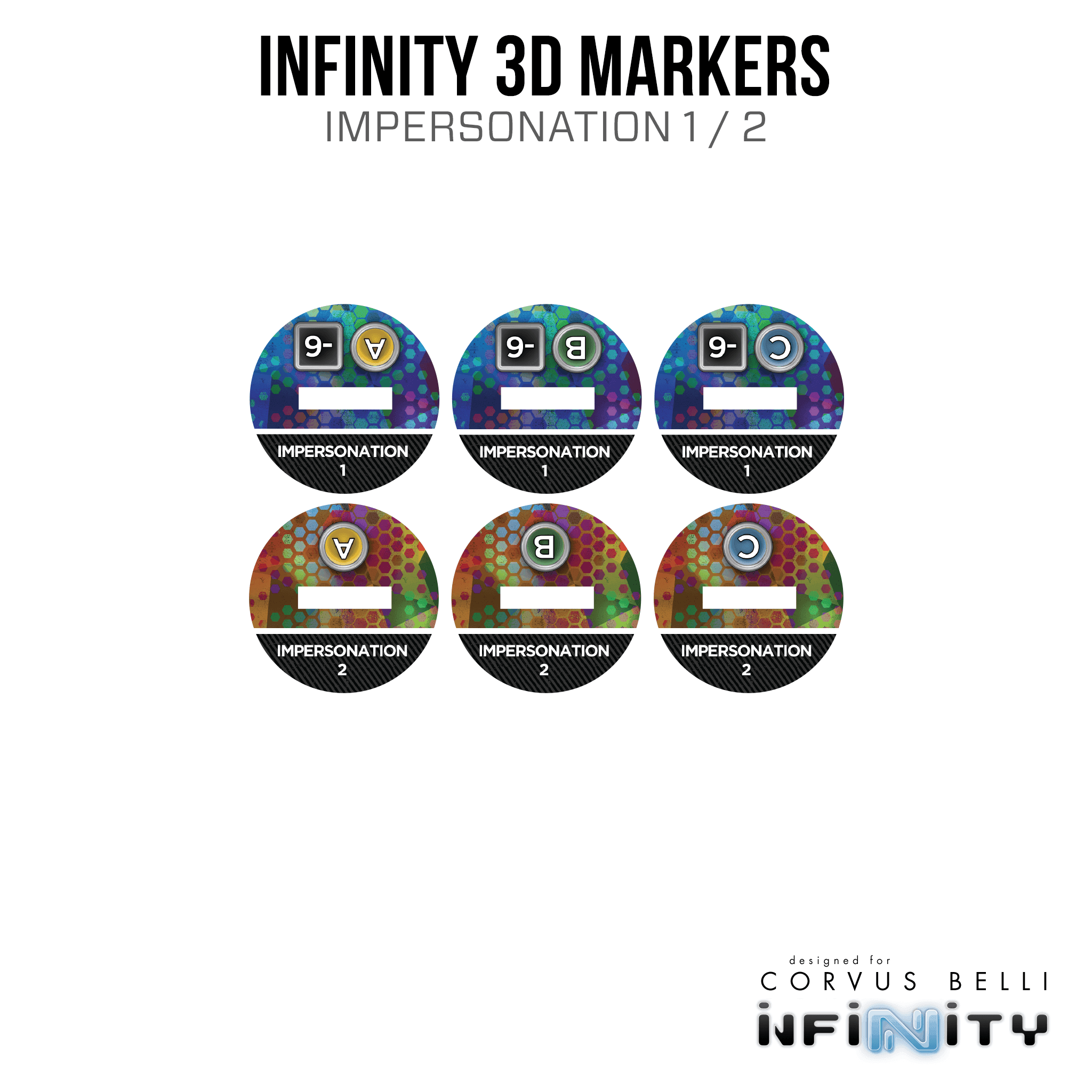 Infinity 3D Markers: Speculo Killer (2x 25mm Impersonation) - A