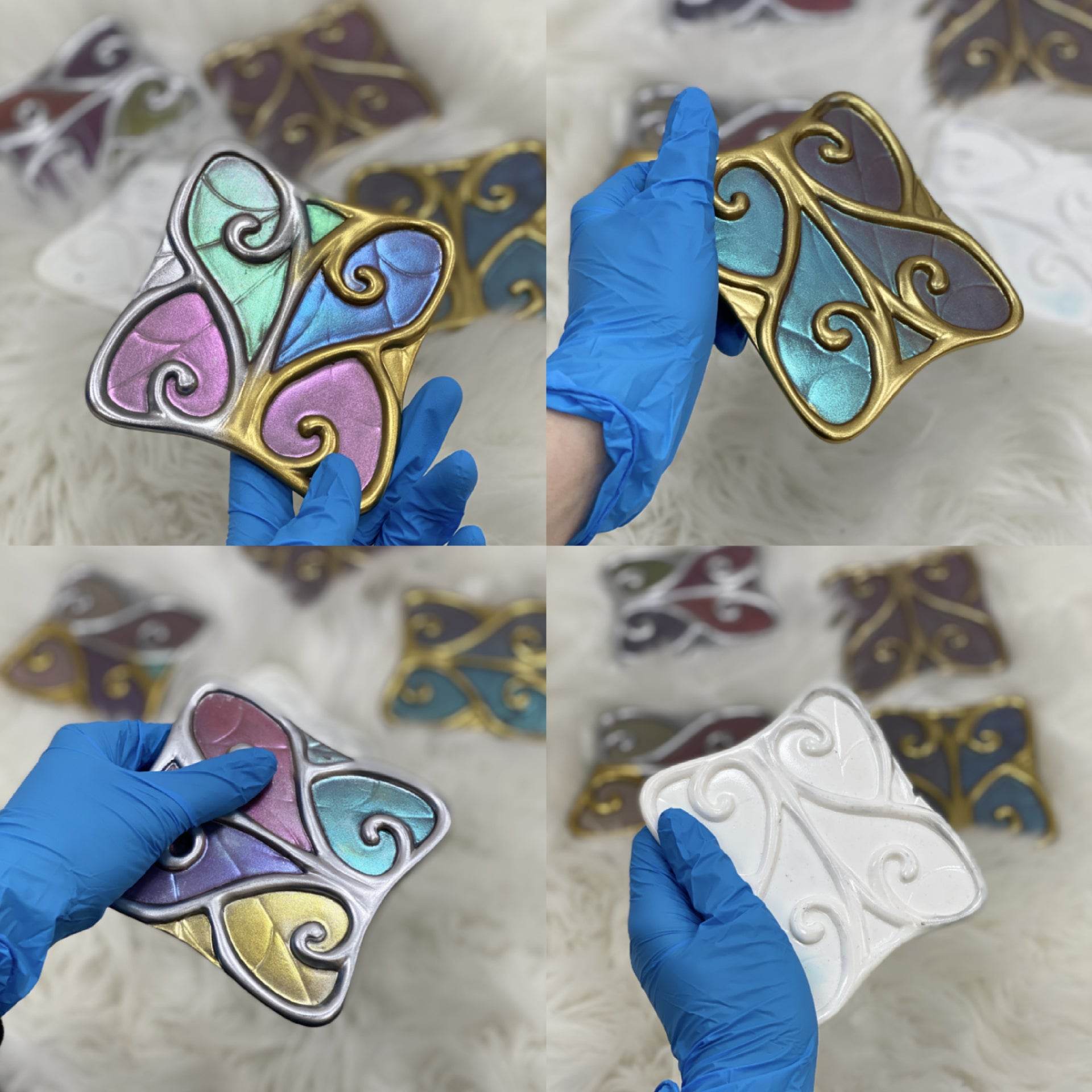 Fairy Armor Custom Colours Set - S / Metalic green + silver