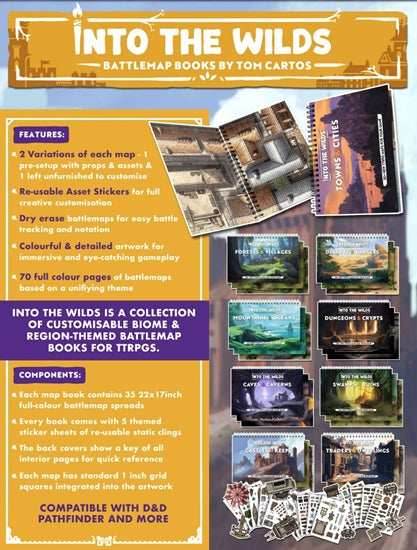 Into the Wilds Battlemap Books: Mountains and Oceans - 