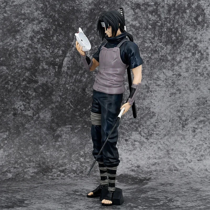Itachi Uchiha Anime Figure, Mangekyo Sharingan Naruto Shippuden Figurine, 11 in