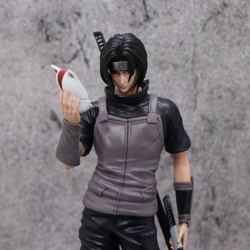 Itachi Uchiha Anime Figure, Mangekyo Sharingan Naruto Shippuden Figurine, 11 in