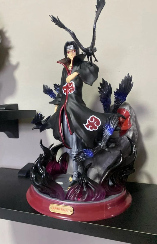 Itachi Uchiha Naruto Figure, Itachi Tsukuyomi Crows Akatsuki Black Flames Amaterasu Figurines