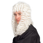 Judge Halloween Cosplay Costume Accessory White Deluxe Wig