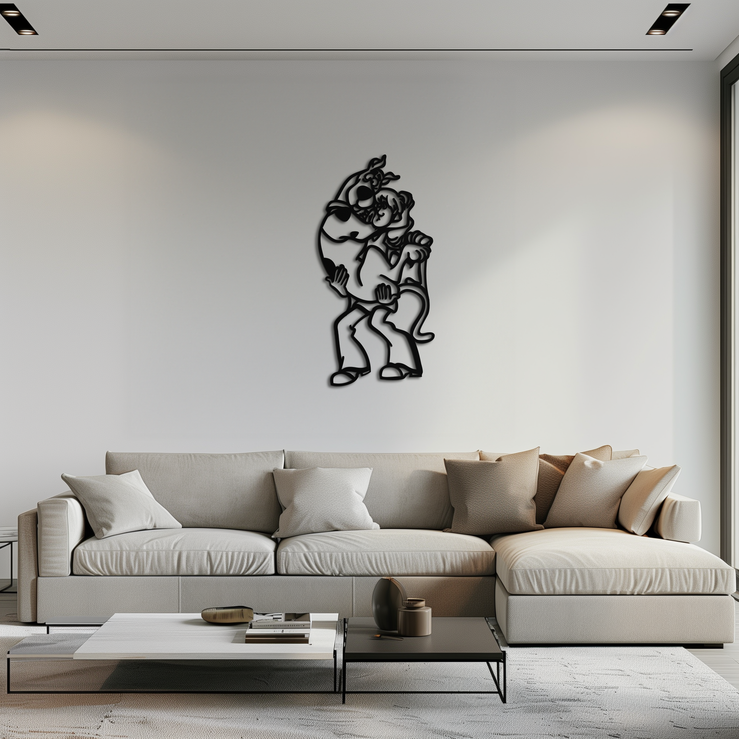 Shaggy Metal Wall Art – Scooby-Doo-Inspired Silhouette for Cartoon Fans- KAF656