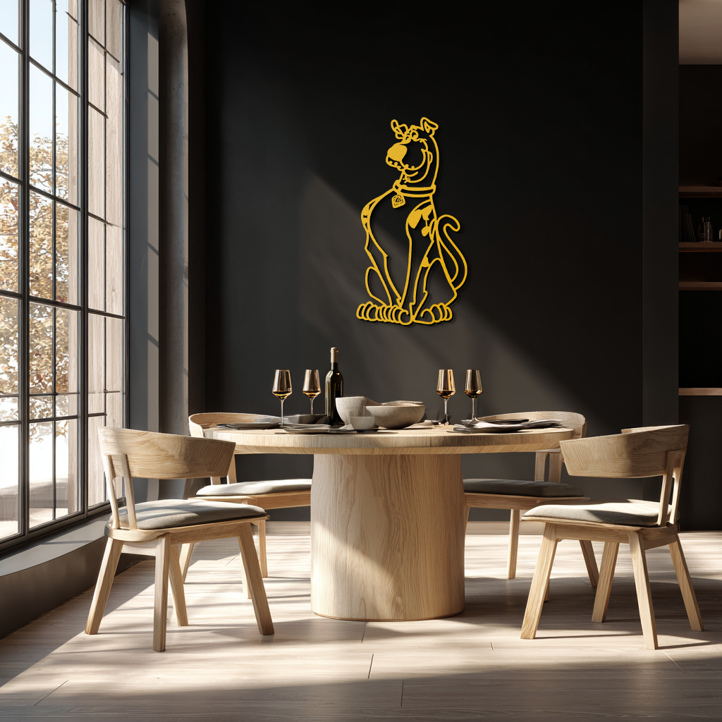 Scooby-Doo Metal Wall Art – Iconic Cartoon Character Silhouette for Fans- KAF657