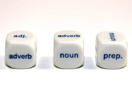 16mm d6, 6 Parts of Speech Verb Preposition Adverb Conjunction Adjective Noun (per die) - 