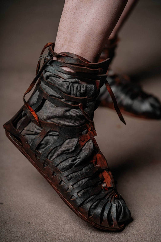 Leather gladiator sandals - 5US