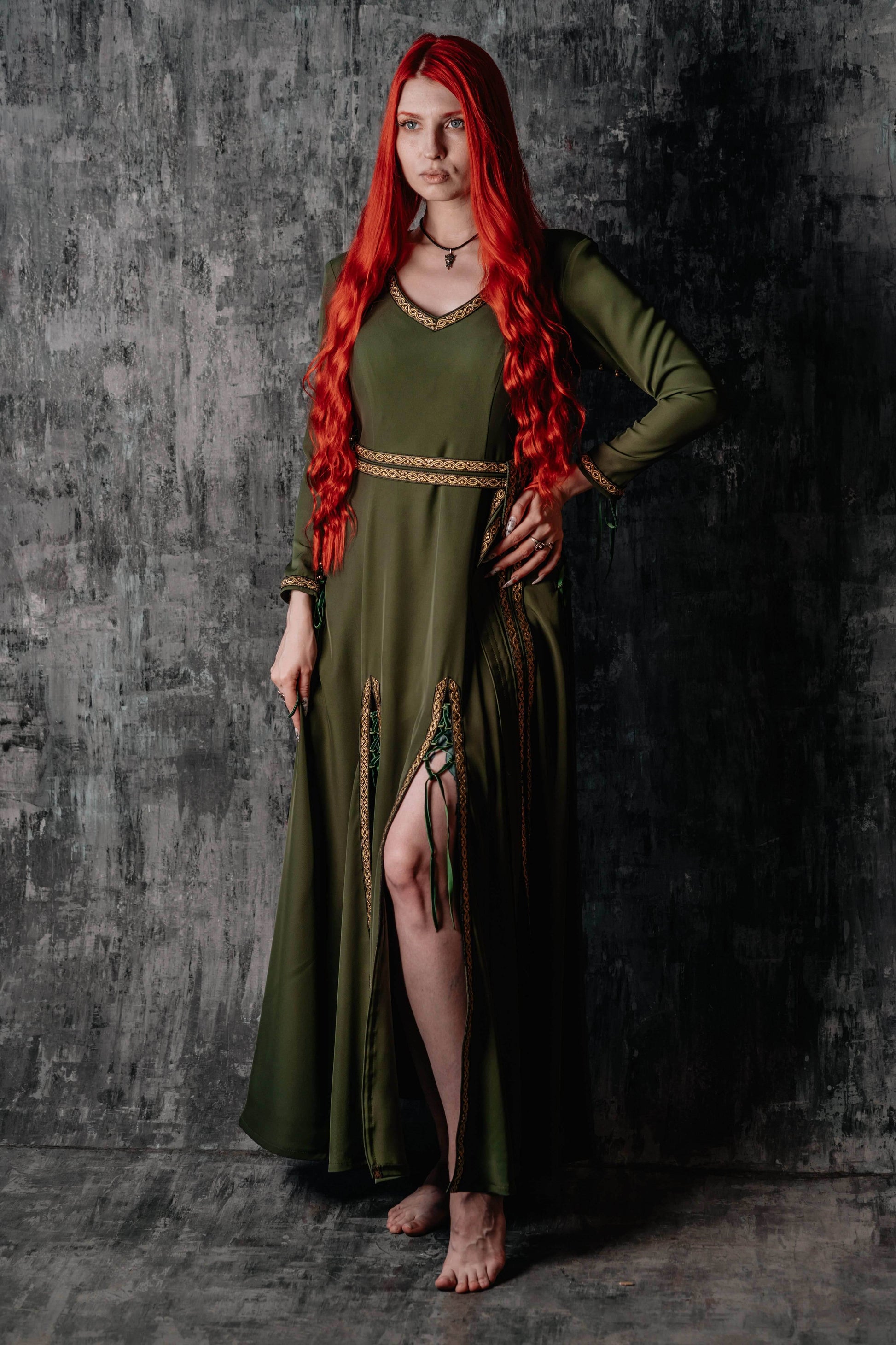 Elegant Lace-Up Violet Dress - S / Violet
