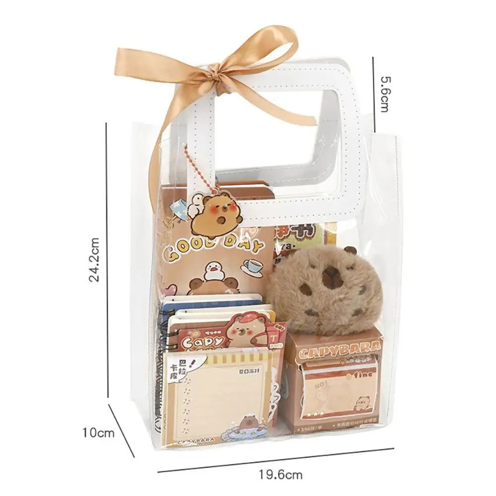Kawaii Capybara Stationery Set, Abundant Cartoon Cute Birthday Gift for School Students
