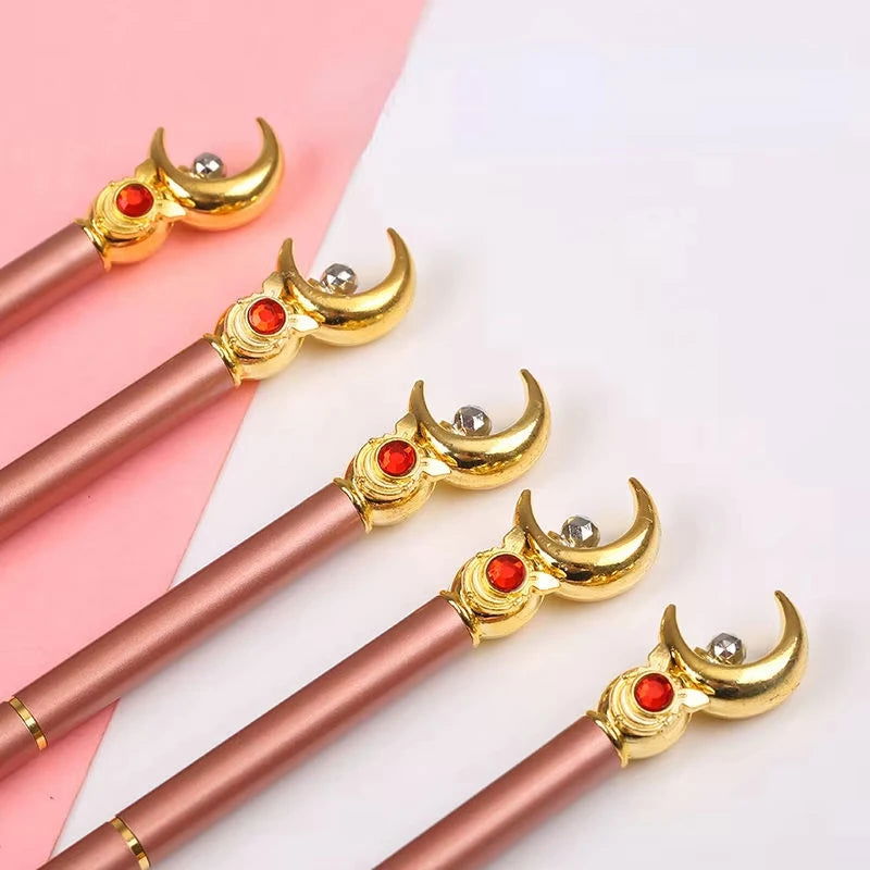 Kawaii Sailor Moon Ballpoint Pen, Black Office Pen Stationery Supplies School Student Gifts
