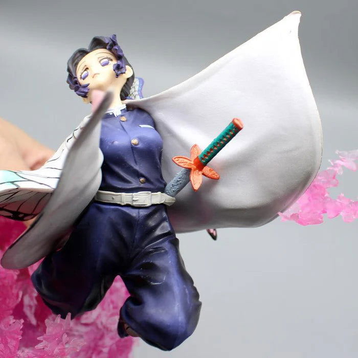 Kochou Shinobu Anime Figurine, Demon Slayer Kimetsu No Yaiba Combat Form PVC Model 20 CM