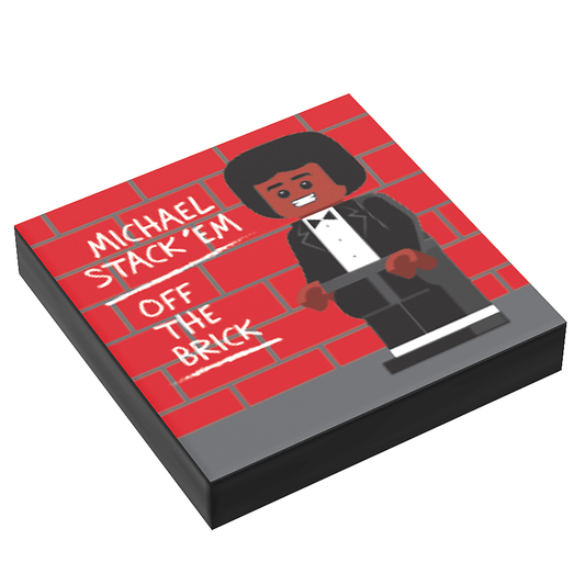 Michael Stack'em, Off the Brick Music Album Cover (2x2 Tile) made using LEGO part - B3 Customs - 