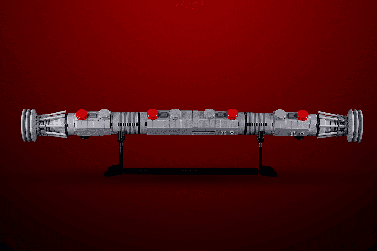 Maul Saber w/ Stand - Custom MOC made with LEGO bricks - Bricks + Instructions