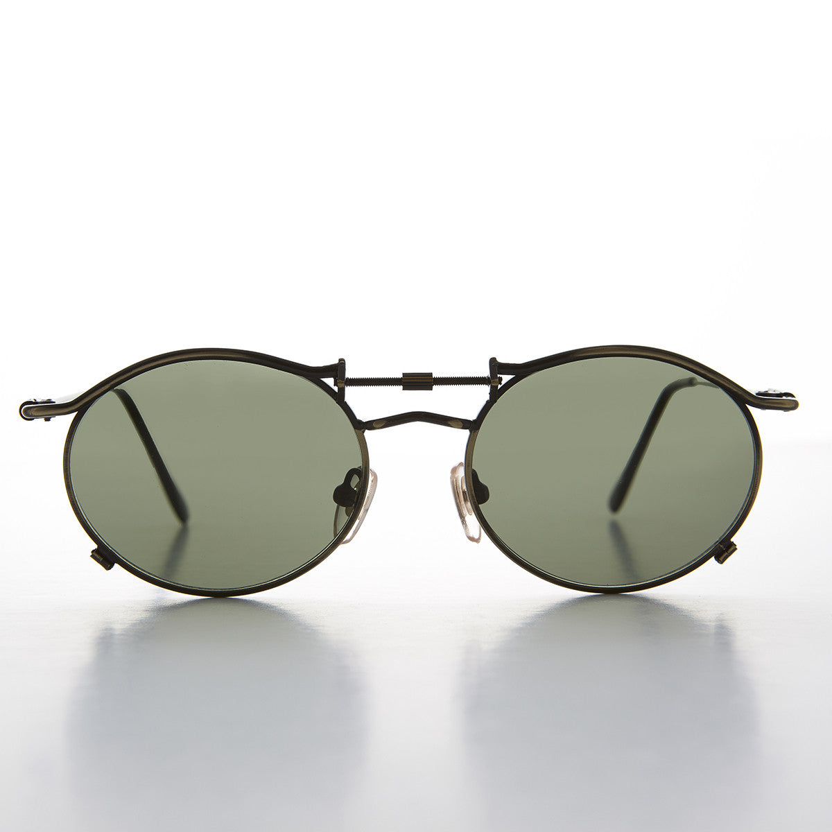 90s Oval Steampunk Sunglass Optical Quality - Lucian