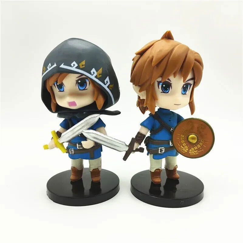 Legend of Zelda 6 Pcs Set Figure, Princess Zelda and Link Gaming Figurine 4 in