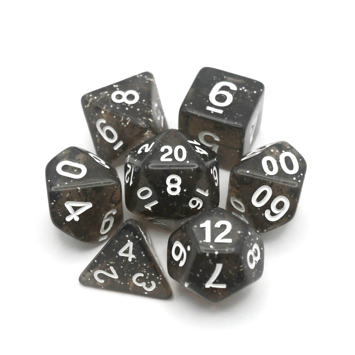 Essence of Licorice - 7 Piece DnD Dice Set | Acrylic RPG Gaming Dice - 