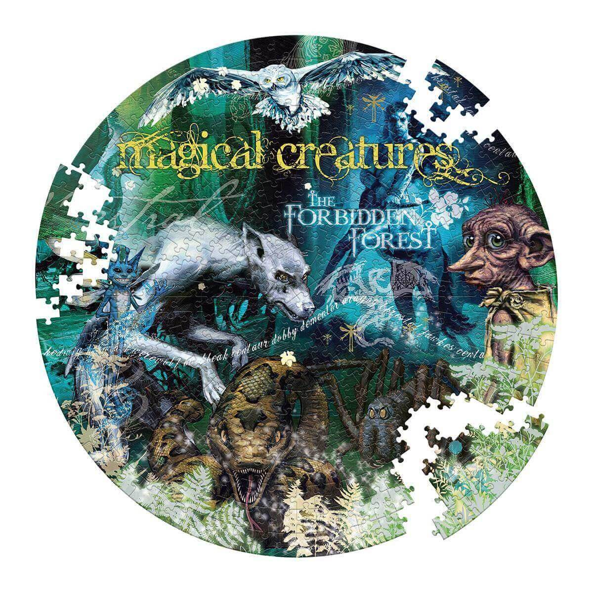 Magical Creatures Harry Potter 500 Piece Round Jigsaw Puzzle Top Trumps - 