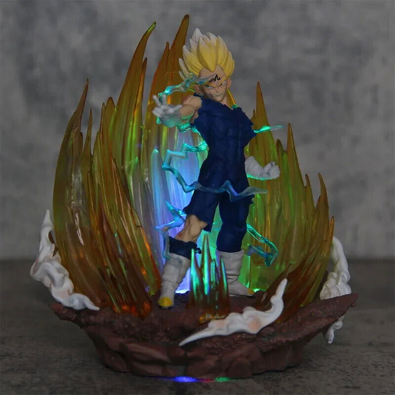 Majin Vegeta LED Figure, Dragon Ball Z Super Saiyan Figurine, Anime Gifts 6 in