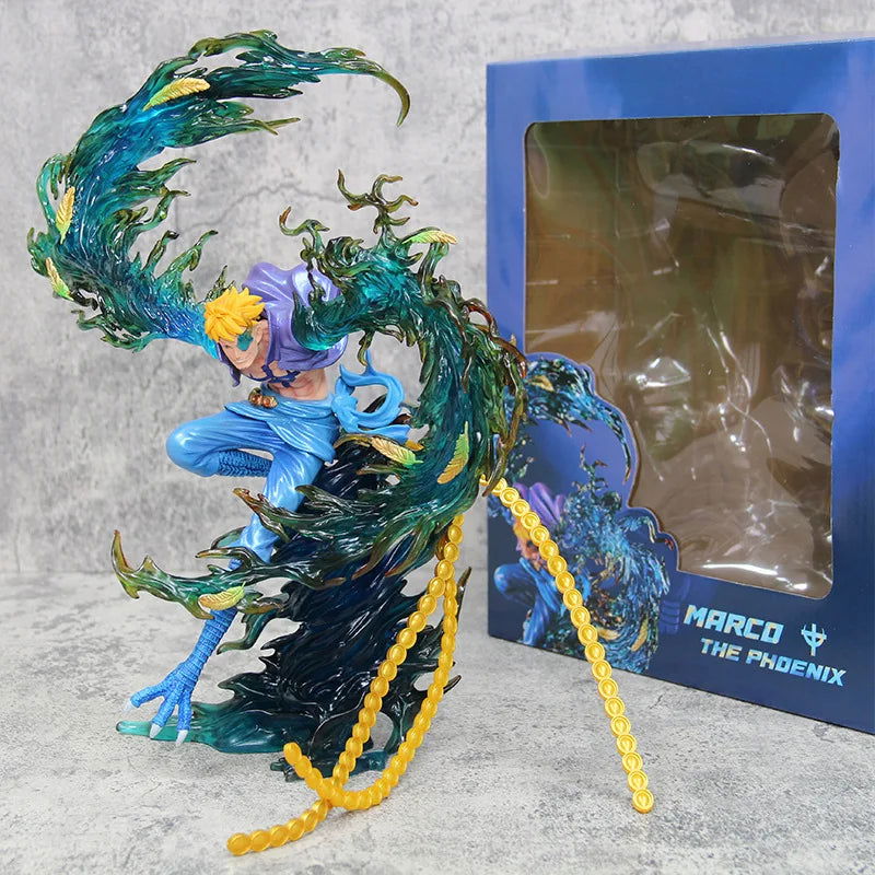 Marco the Phoenix Anime Figurine, One Piece Figures Action Toys Flying Marco PVC 33 cm