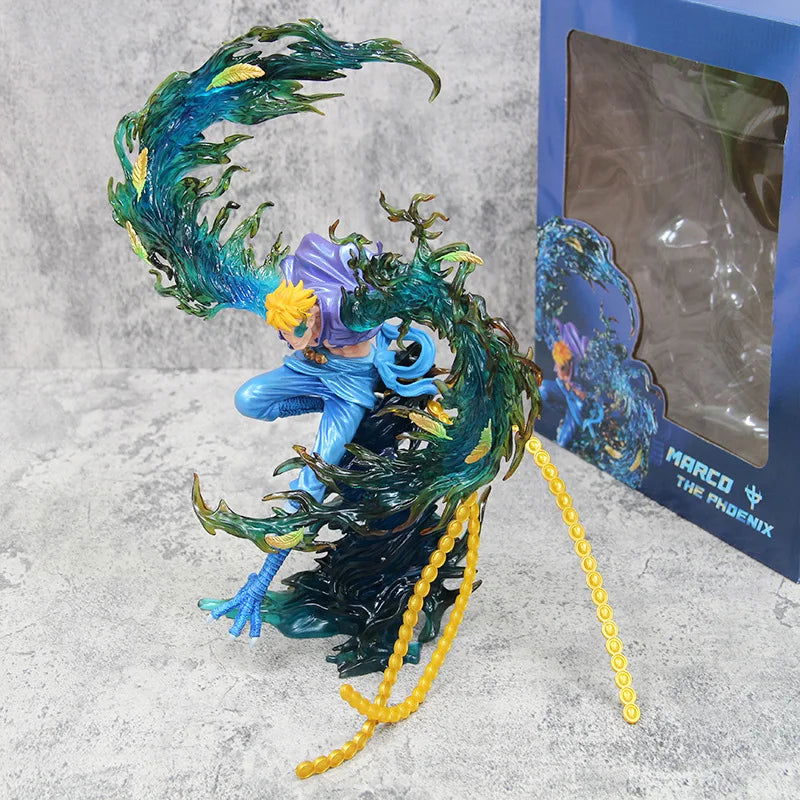 Marco the Phoenix Anime Figurine, One Piece Figures Action Toys Flying Marco PVC 33 cm