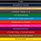 Mario Colos. Colored Pencil Set For Fans of Super Mario Brothers