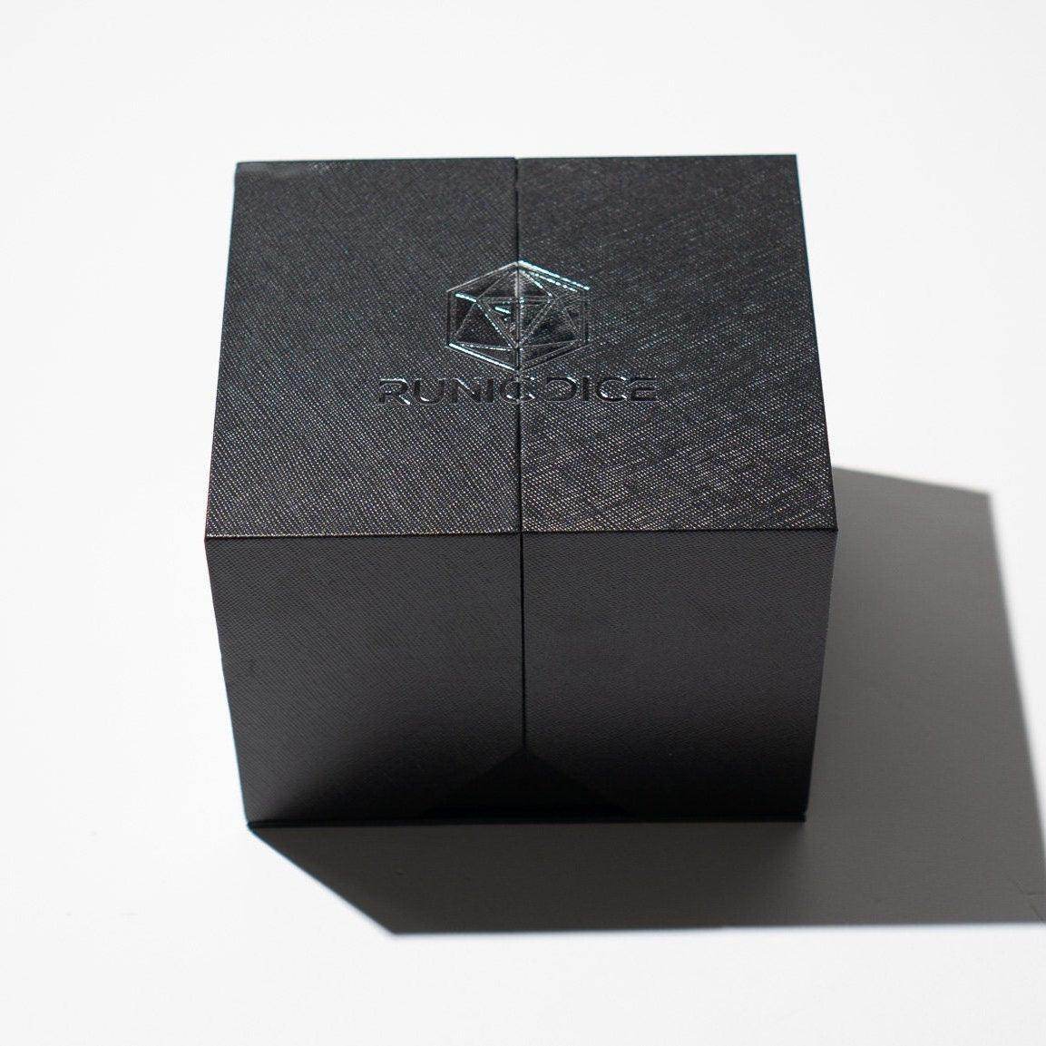 Massive Black Rainbow Glitter Liquid Core 95MM Chonk Handmade Resin Dice And Box - Only 1 D20