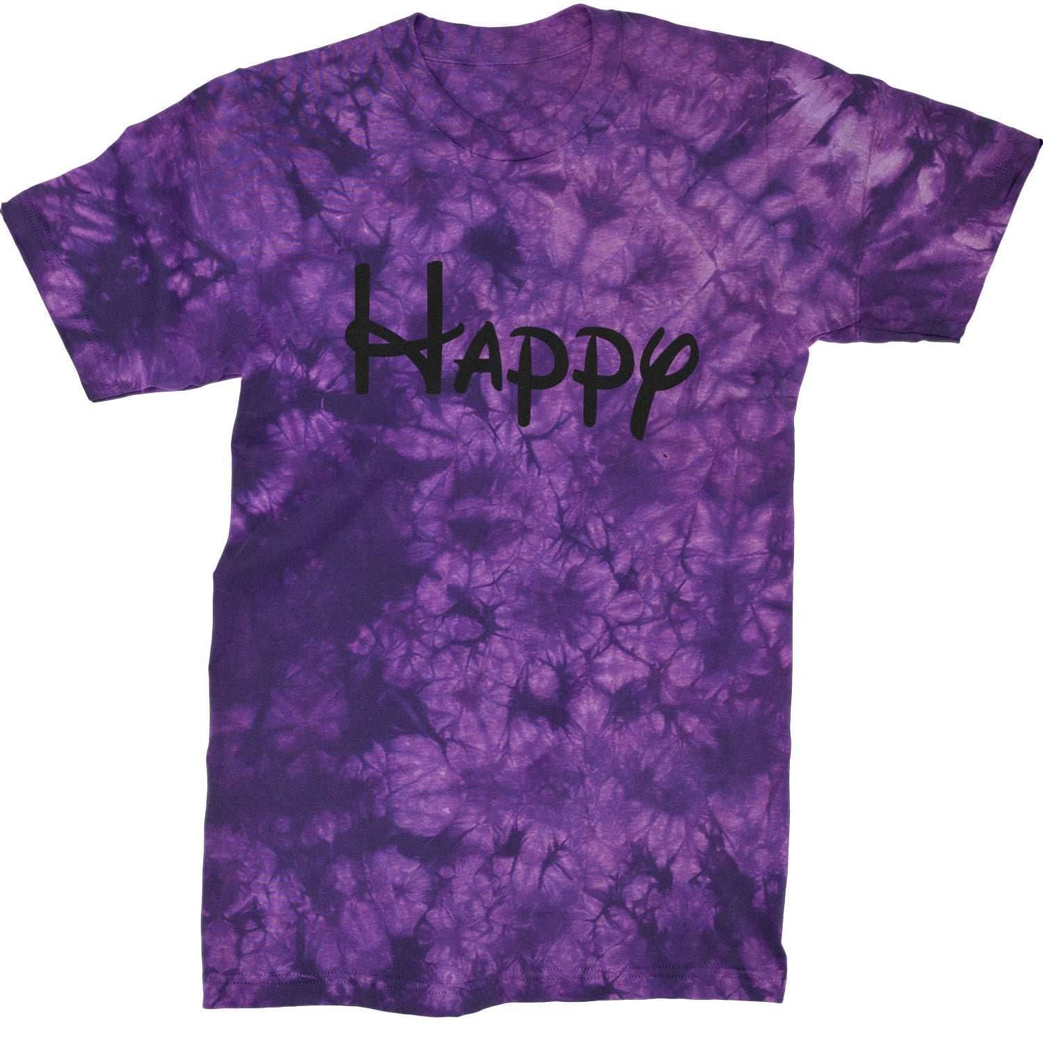 Happy - 7 Dwarfs Costume Mens T-shirt - Heather Grey / Mens Small