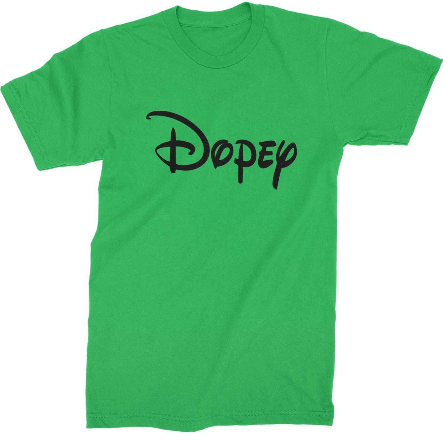 Dopey - 7 Dwarfs Costume Mens T-shirt - Kelly Green / Mens Small