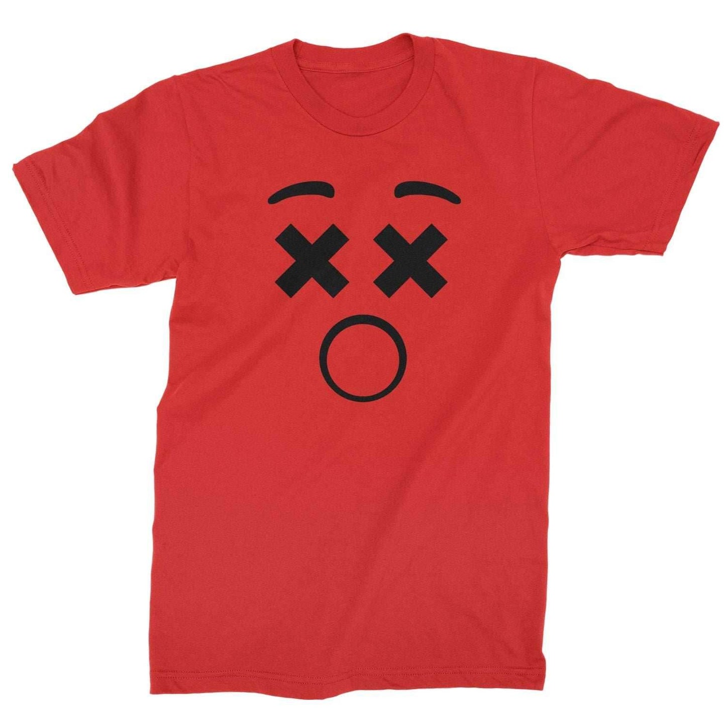 Emoticon XX Eyes Smile Face Mens T-shirt - Red / Mens Small
