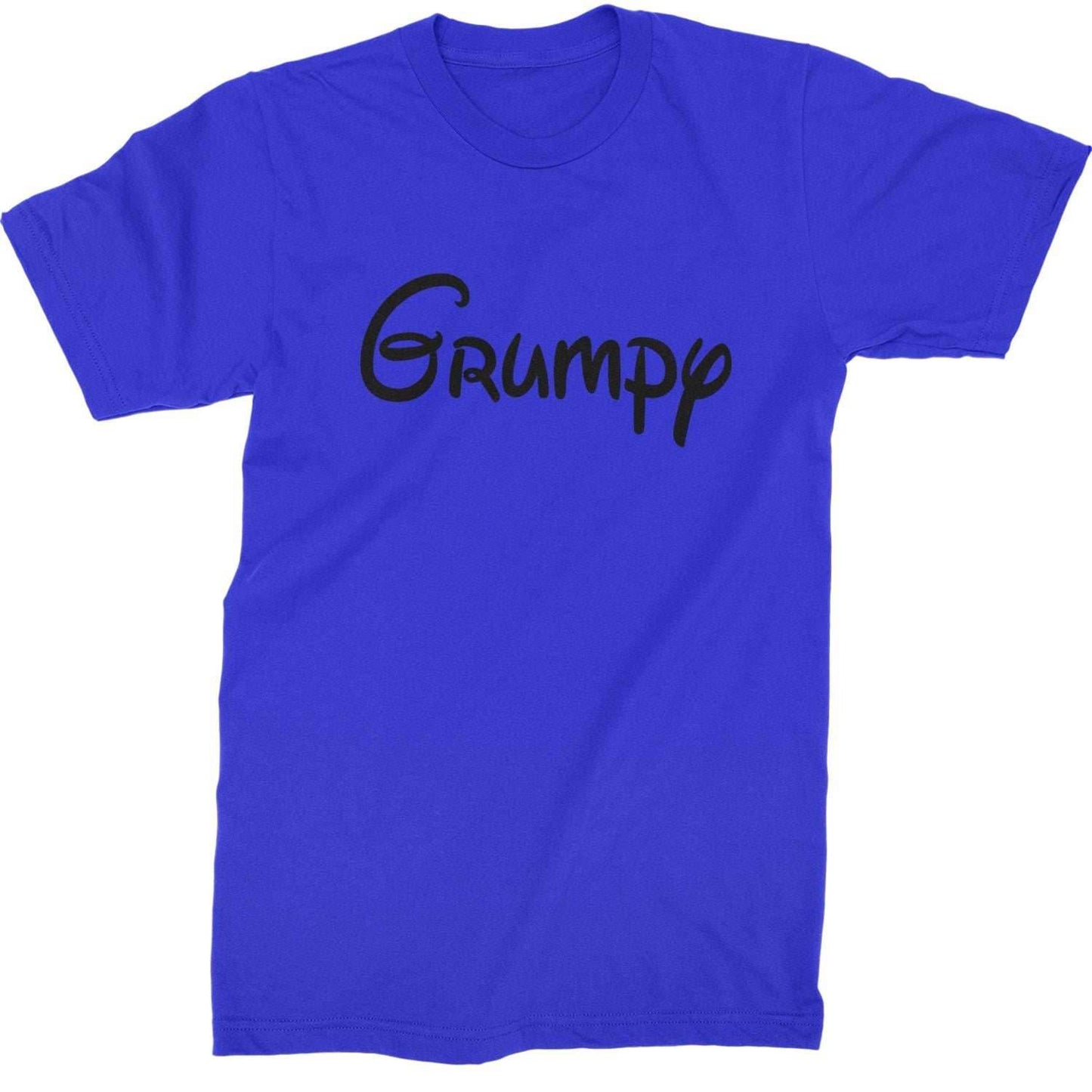 Grumpy - 7 Dwarfs Costume Mens T-shirt - Royal Blue / Mens Small