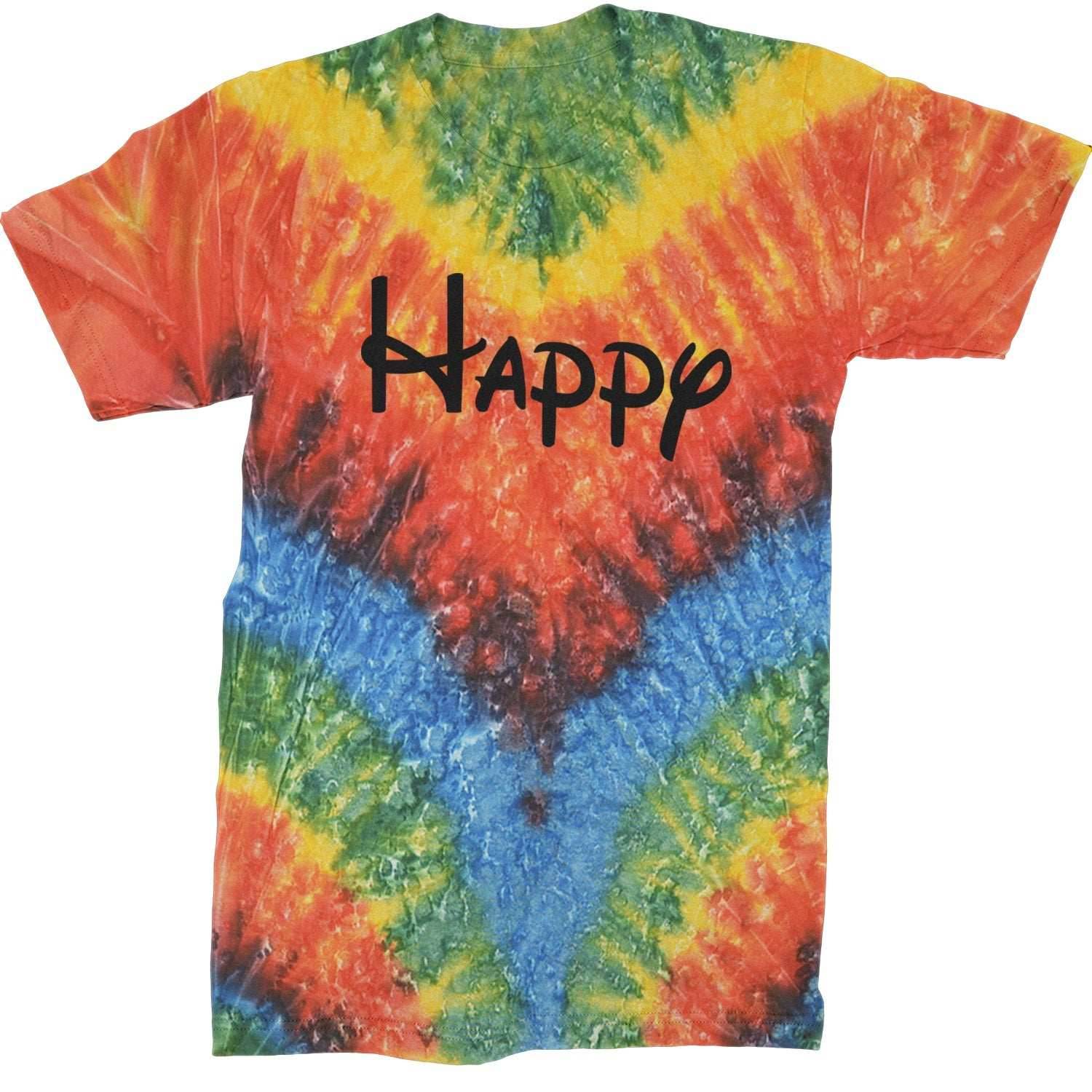 Happy - 7 Dwarfs Costume Mens T-shirt - Heather Grey / Mens Small