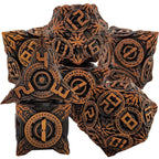 UFO Elements - Solid Metal DND Dice Set Ancient Gold