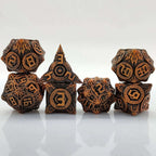 UFO Elements - Solid Metal DND Dice Set Ancient Gold