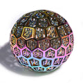 50 mm Purple Blue Yellow Gradient Metal Dragon Head Hollow DND D100 Dice