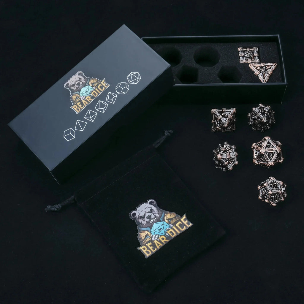 DND Dice - Skull Series Metal Dice Set