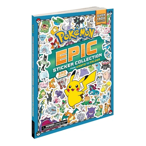 Pokémon Epic Sticker Collection 3rd Edition: From Kanto to Paldea: Over 1,400 Stickers! - Paperback - 