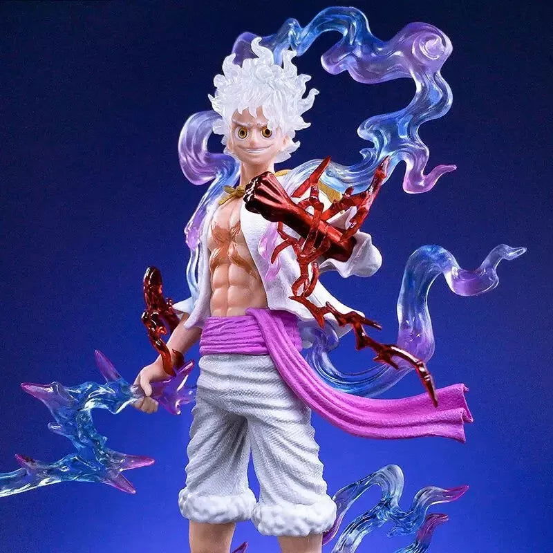 Monkey D. Luffy Figure, Gear Five Nika Sun God One Piece Figurines PVC Statues 8 in