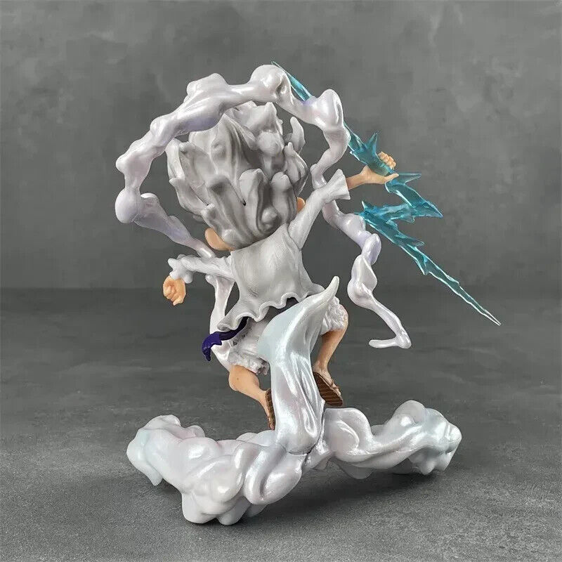Monkey D. Luffy One Piece Chibi Figurines, Gear 5 Nika Sun God Kawaii Anime Figure