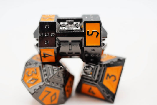 Dice 51: Moonlit Mars - Metal RPG Dice Set - 