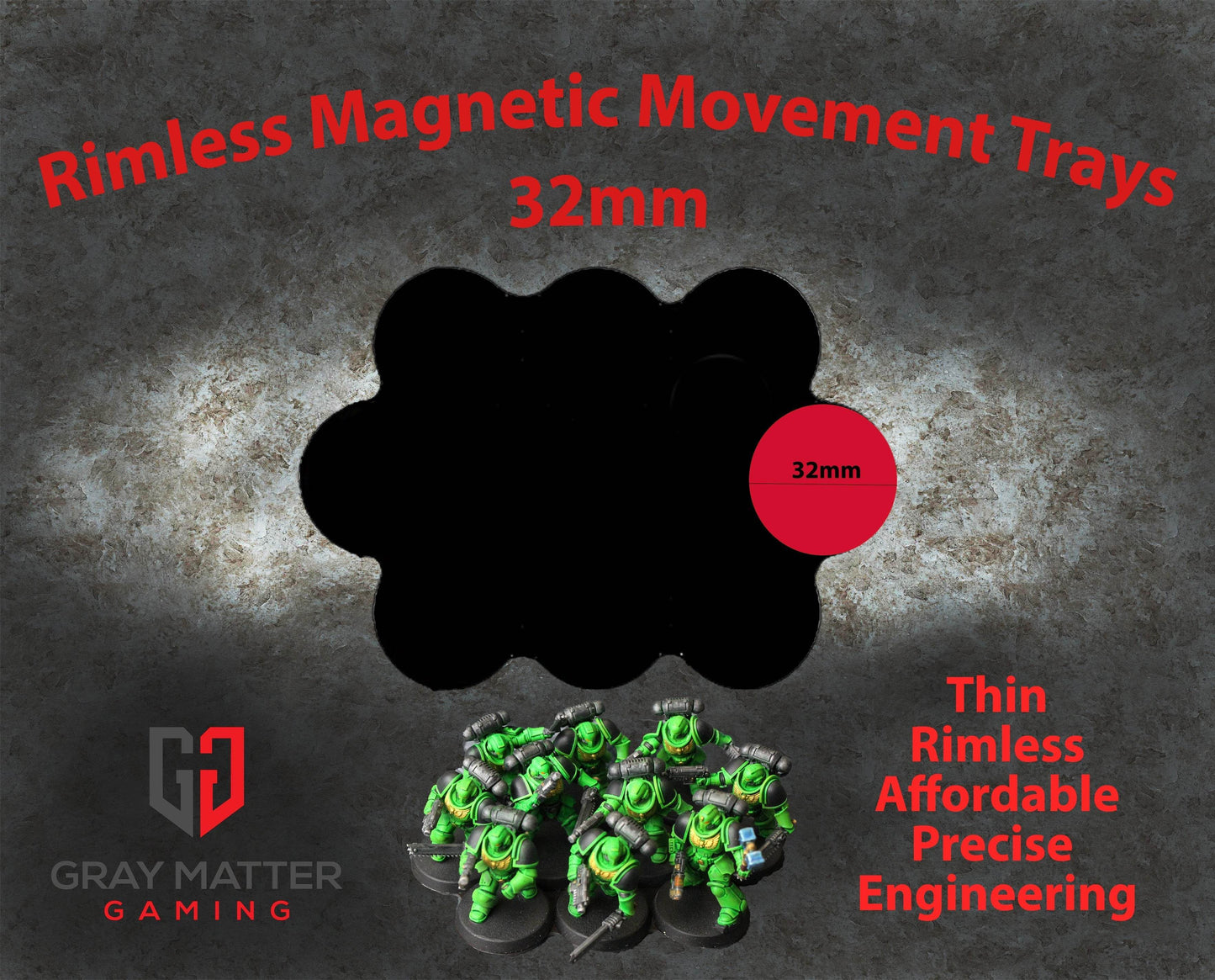 Horde Collection (Set of 5) 10-Man 32mm Cloud Magnetic Movement Tray - 